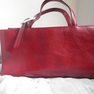 Red leather bag
